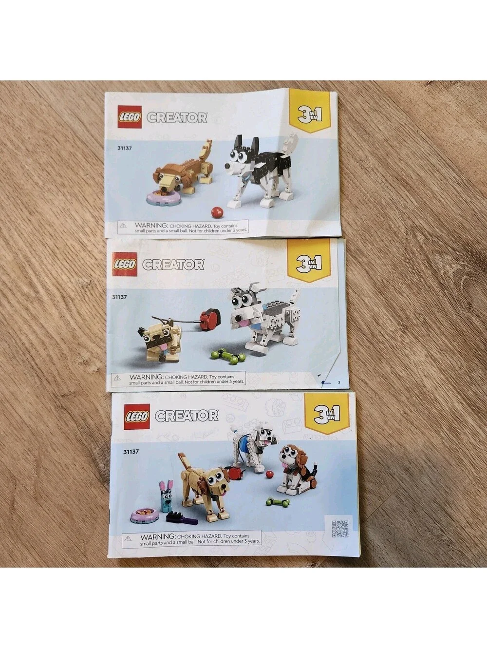 Lego Creator Manual Booklets Only 31076 Plane 31058 Dinosaur 31137 Dogs Lot of 8